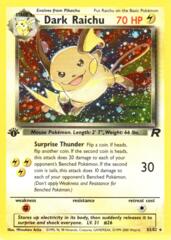 Dark Raichu - 83/82 - Secret Rare Holo - 1st Edition